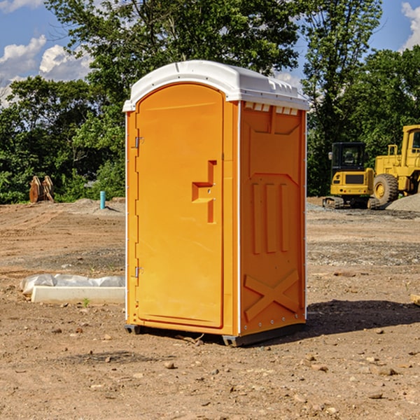 how often are the porta potties cleaned and serviced during a rental period in Crystal